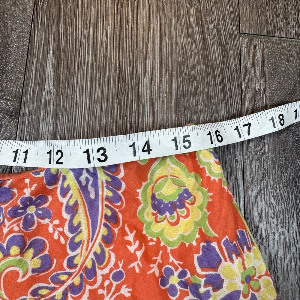 Ralph Lauren Orange Paisley Tiered Maxi Full Skirt Women's Boho Cottagecore SZ M - Picture 6 of 12